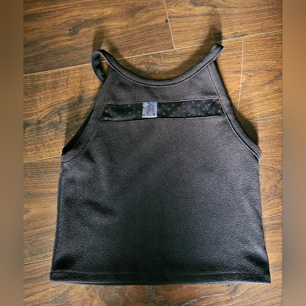 Sally Miller Couture girls Black size large camisole with lace at top